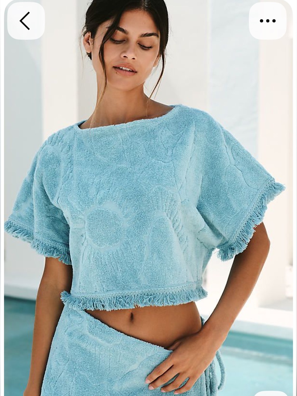 Ollari Terry Textured Poncho. NWT